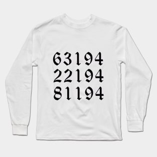 The Promised Wonderland numbers Long Sleeve T-Shirt